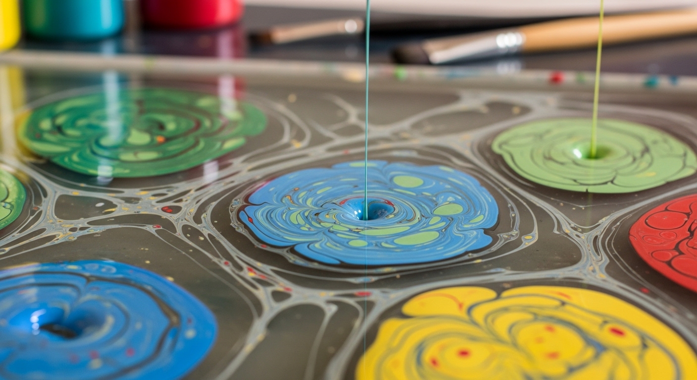 Seni Marbling: Teknik Menciptakan Pola Abstrak di Atas Air
